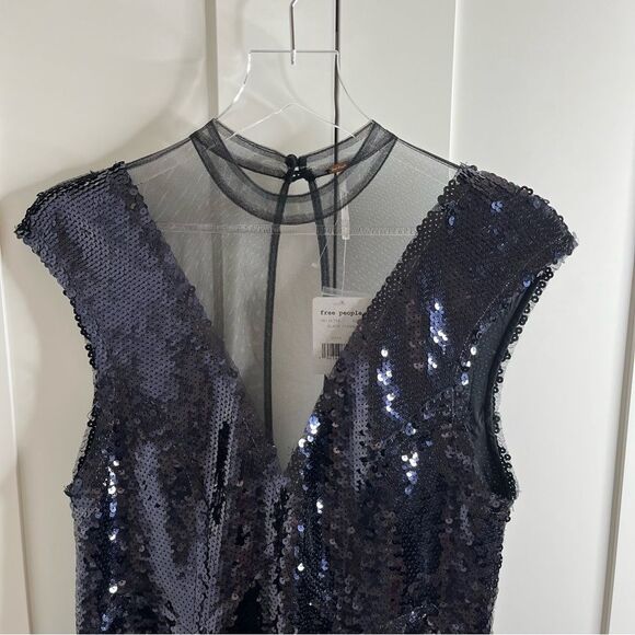Free People Black Sequin Mini Dress - Picture 8 of 16
